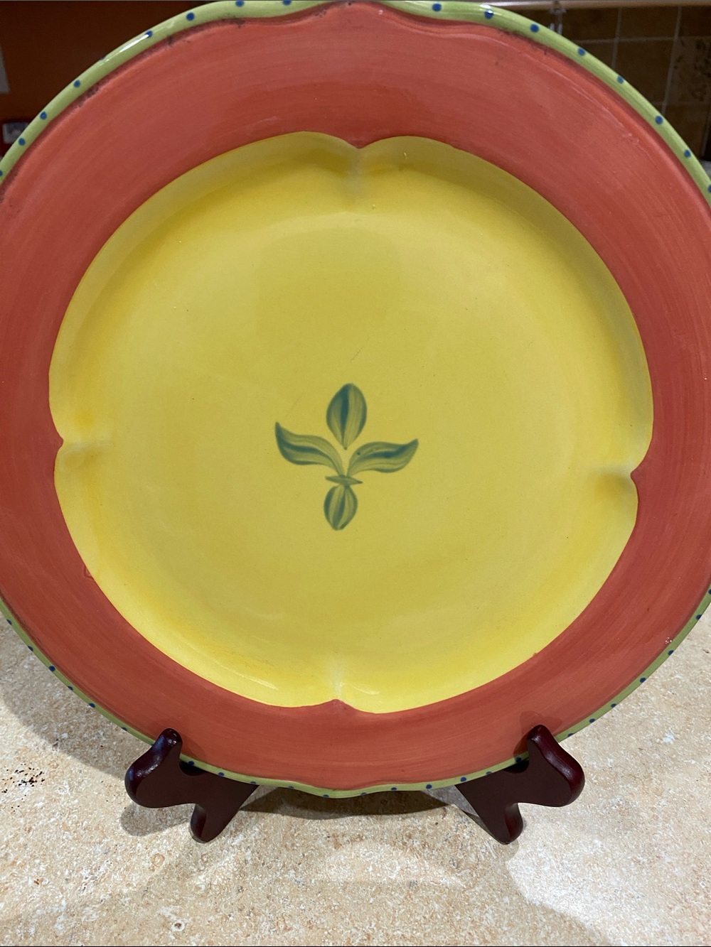 Pfaltzgraff Pistoulet JANA KOLPEN dinner plates red band Set(S) of 2
